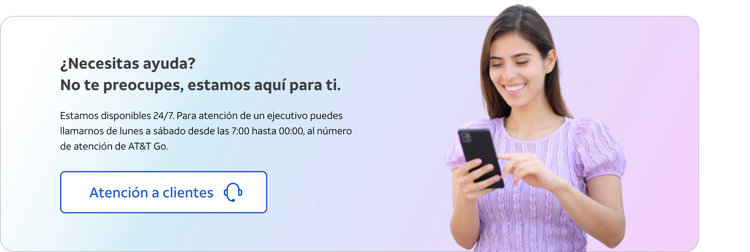 Número de atención a clientes de AT&T México: 800 808 1414
